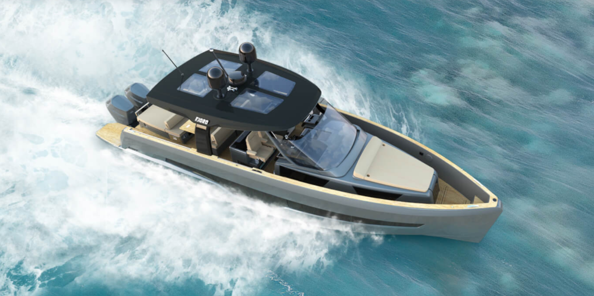 New FJORD 41 with Twin 600-hp Outboards